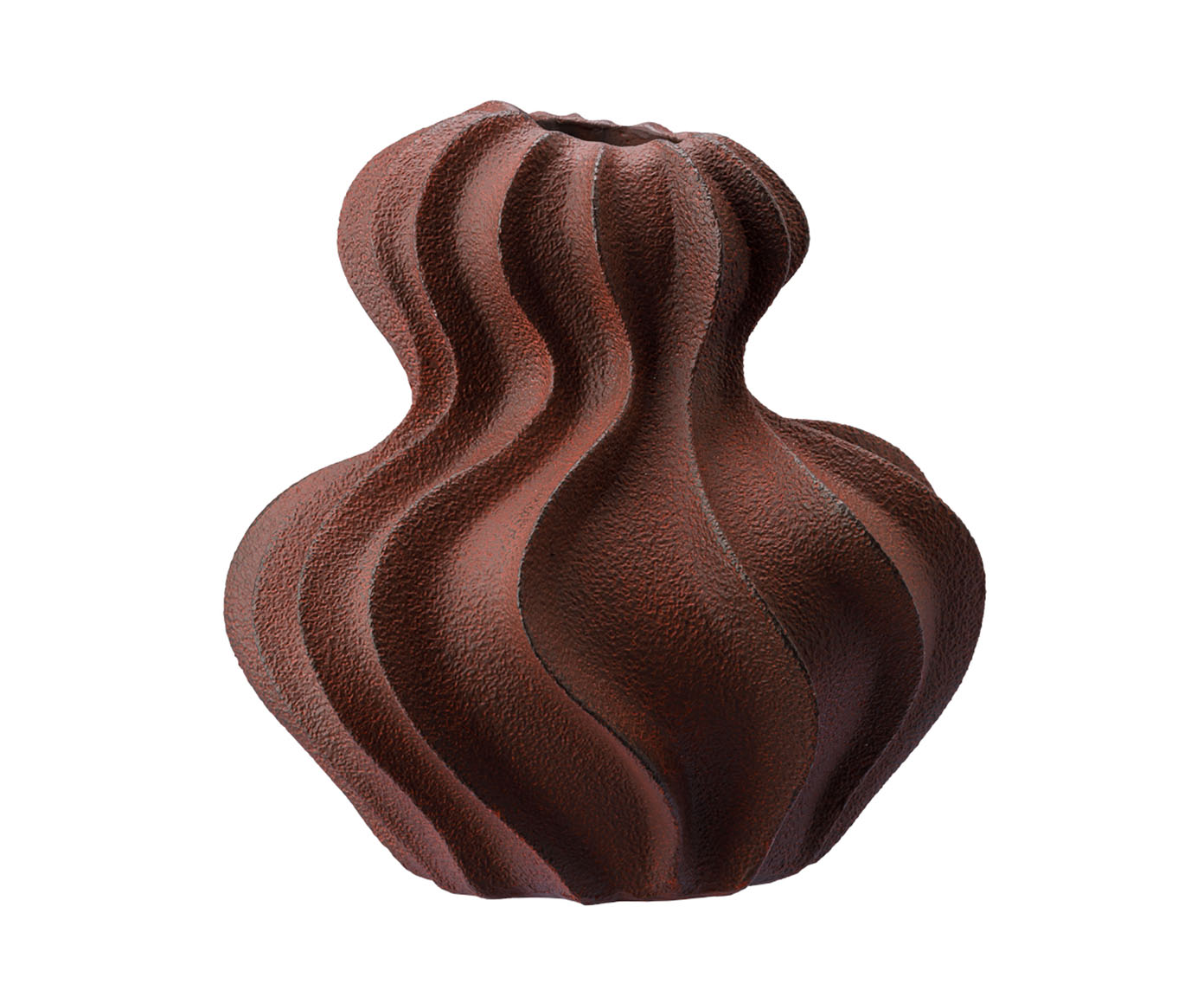 Vaso Cer&ecirc;mico Ondas marrom image number 1