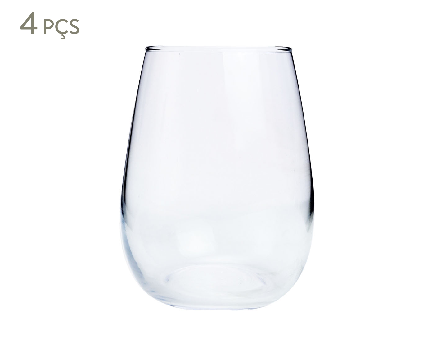 Jogo de Copos Baixos Vidro Incolor - 500ml - image 0
