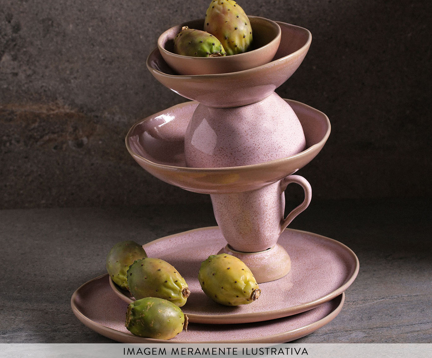 Jogo de Bowls Org&acirc;nico Litchi Rosa image number 1