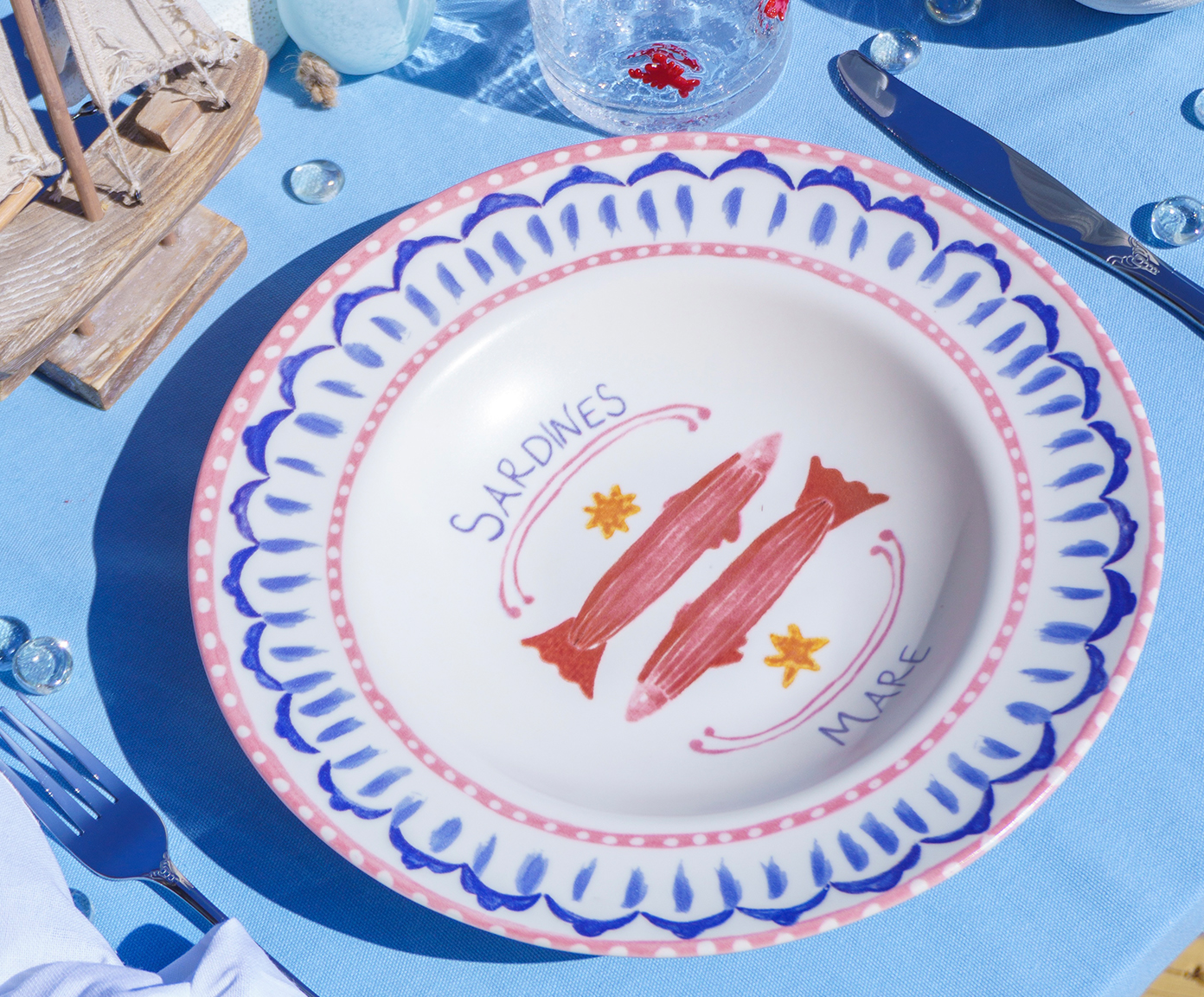 Jogo de Pratos para Massa Di Mare Azul - image 1
