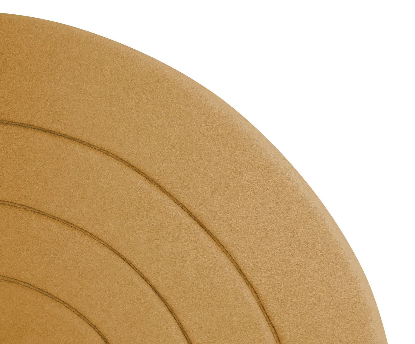 Cabeceira em Boucle Aveludado Arco Amarelo Ocre image number 3