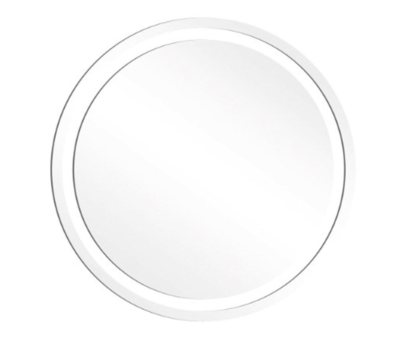 Espelho Lapidado Jateado LED Branco - 50cm - image 0