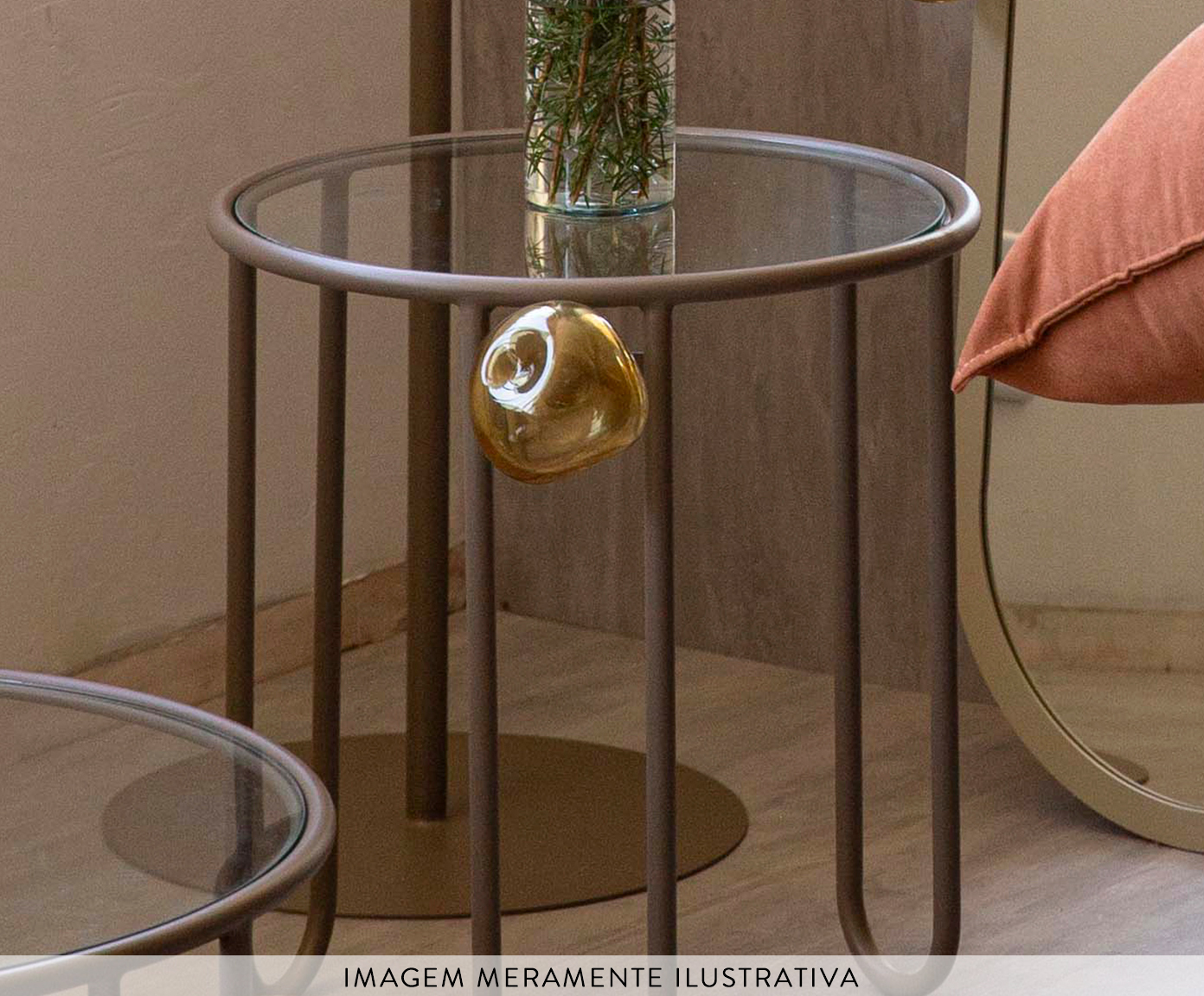 Mesa Lateral Murano Marrom image number 2