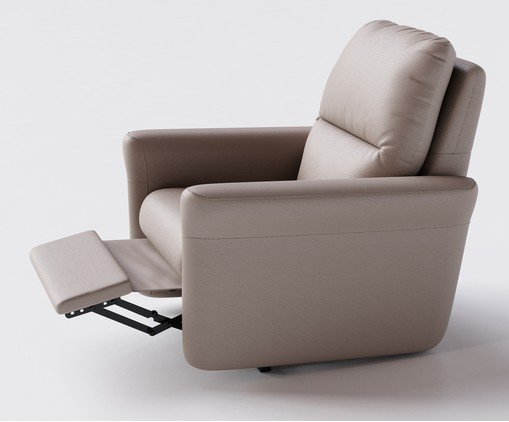 Poltrona Blend com Lift Couro Bege image number 7