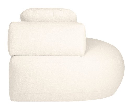 Sof&aacute; M&oacute;dulo Chaise Laguna by Elle - Boucl&ecirc; Off-White image number 2