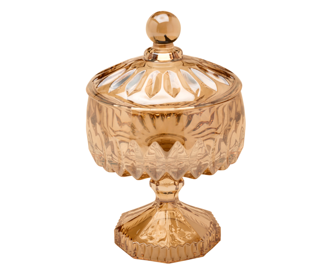 Pote Decorativo em Cristal Louise &Acirc;mbar - image 0