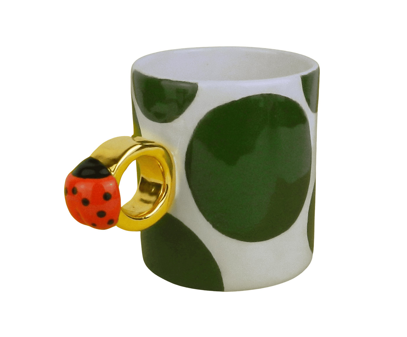 Caneca Lady Gold Art com Bolas Verdes image number 0