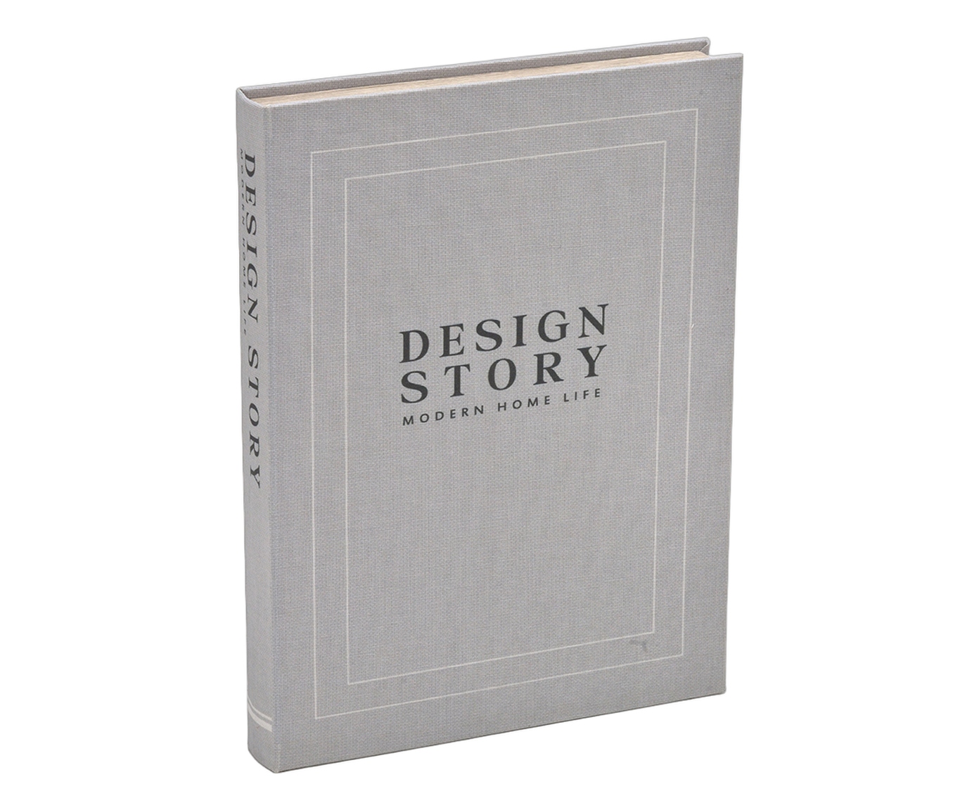 Caixa Decorativa Livro Design Story Cinza e Preto - image 0