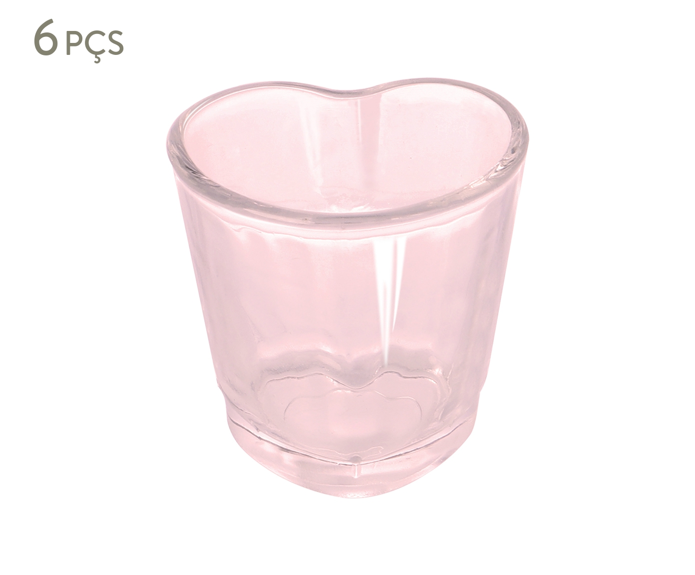 Jogo de Copos para Shot Cora&ccedil;&atilde;o Rosa - image 0