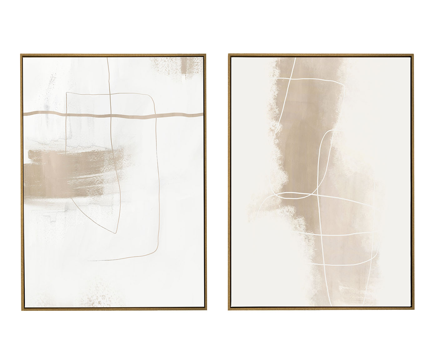 Jogo de Quadros em Canvas Bege image number 0