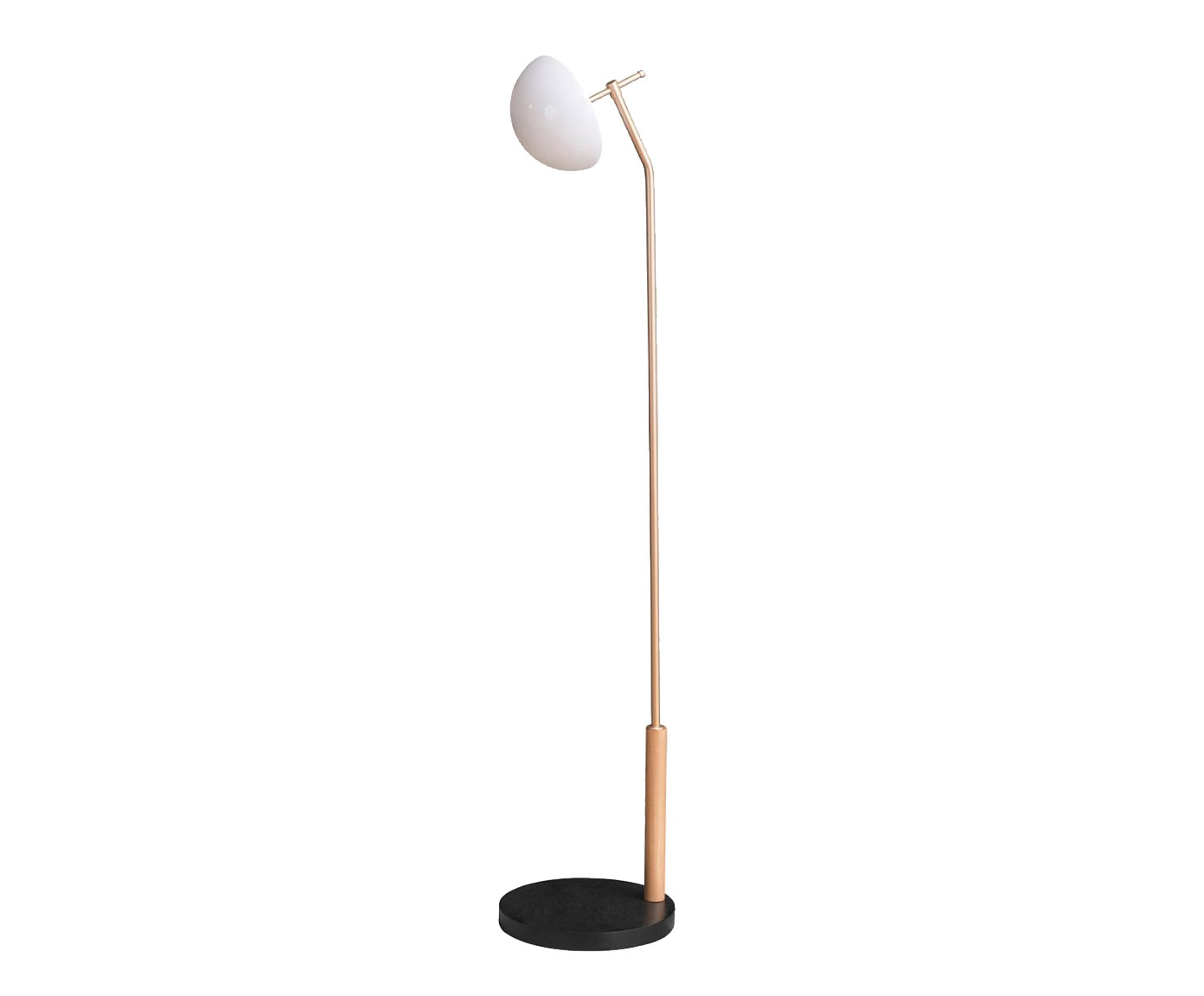 Lumin&aacute;ria De Piso Flutum Preto Metal Dourado - image 0