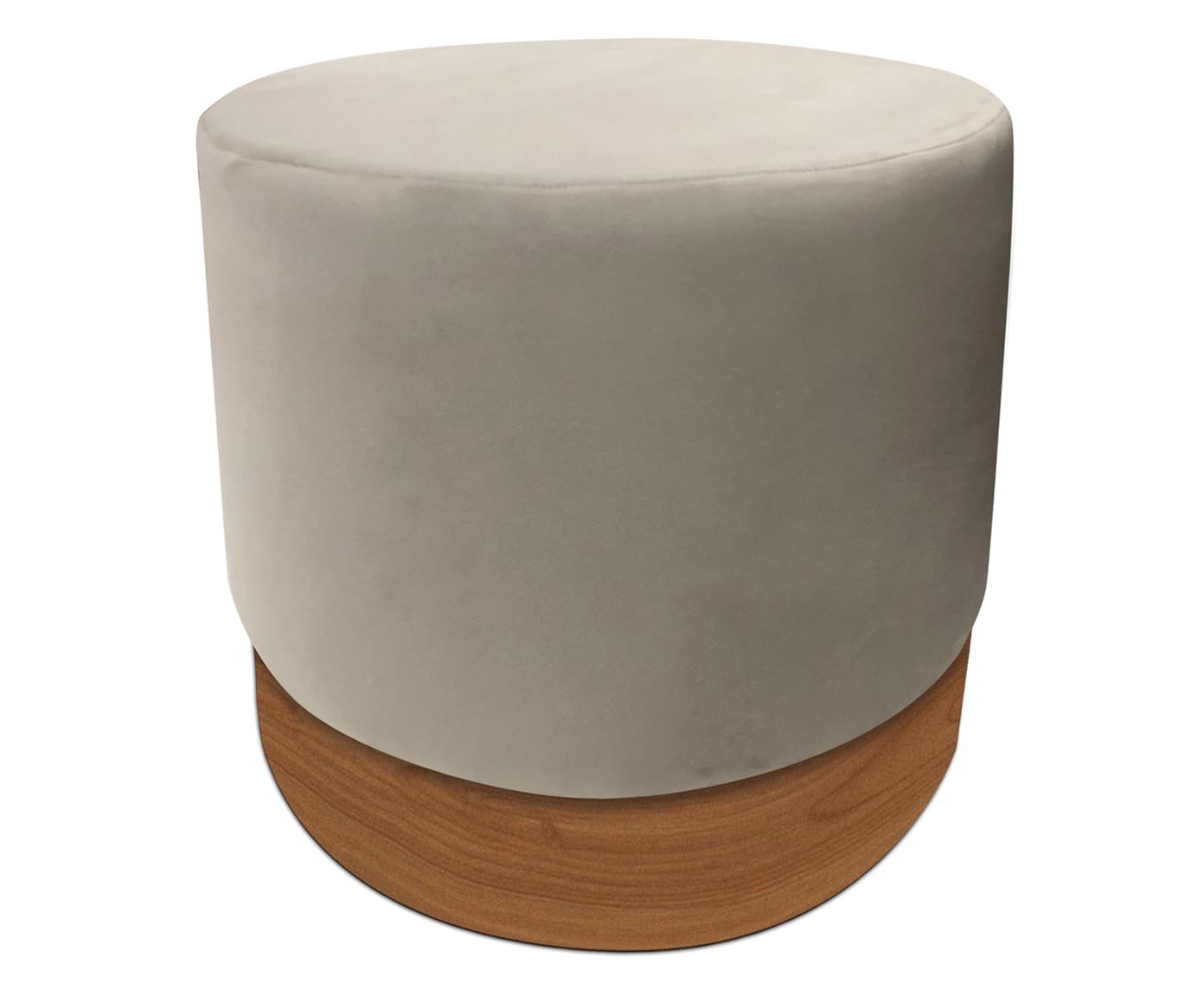 Pufe em Veludo Mad Calani Bege - image 0