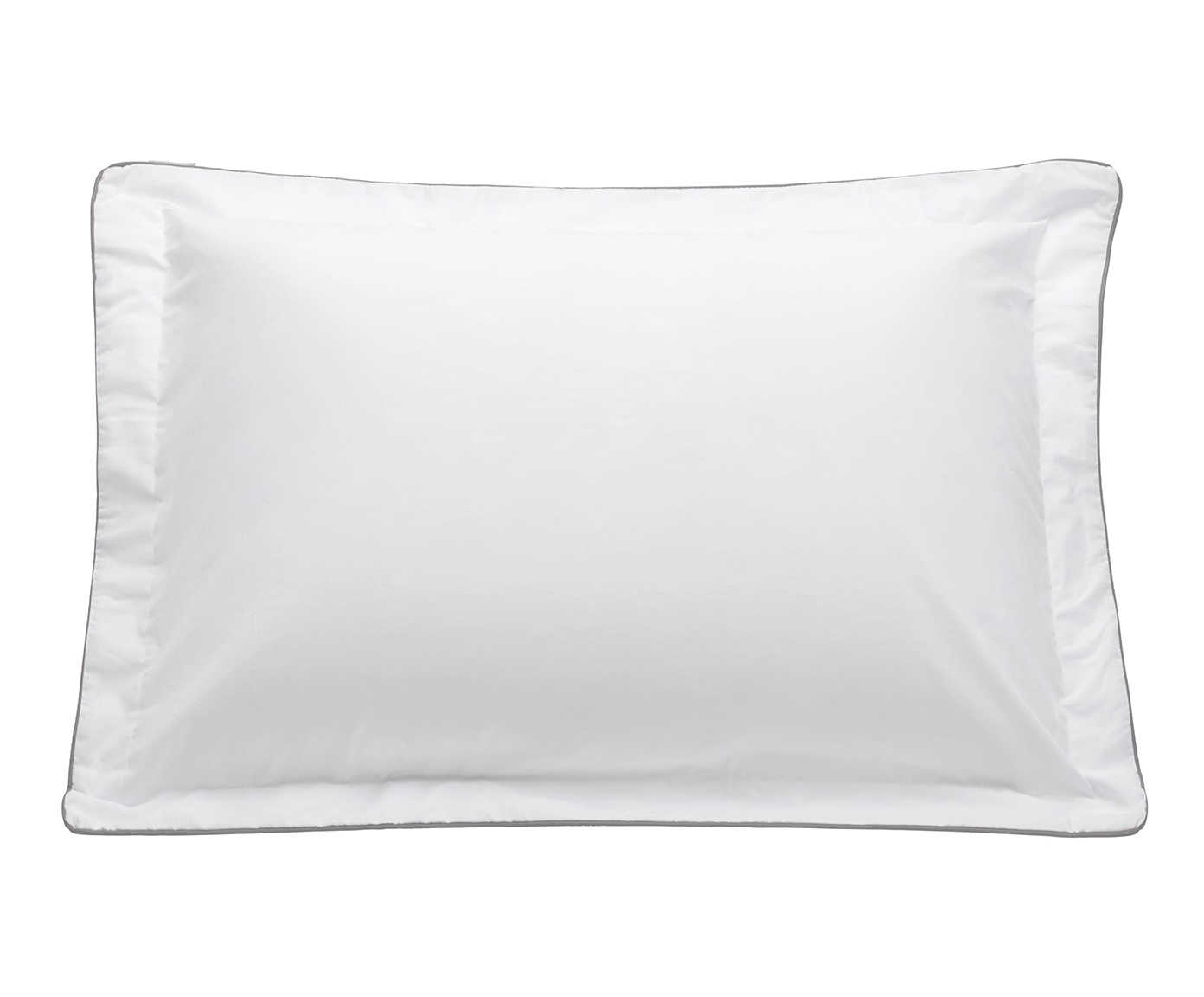 Fronha Basics em Vivo Branco e Cinza 200 Fios - image 0