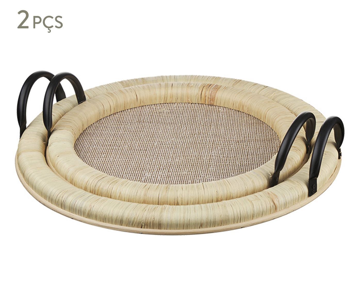 Jogo de Bandejas Decorativas Cestrum Bege I - image 0