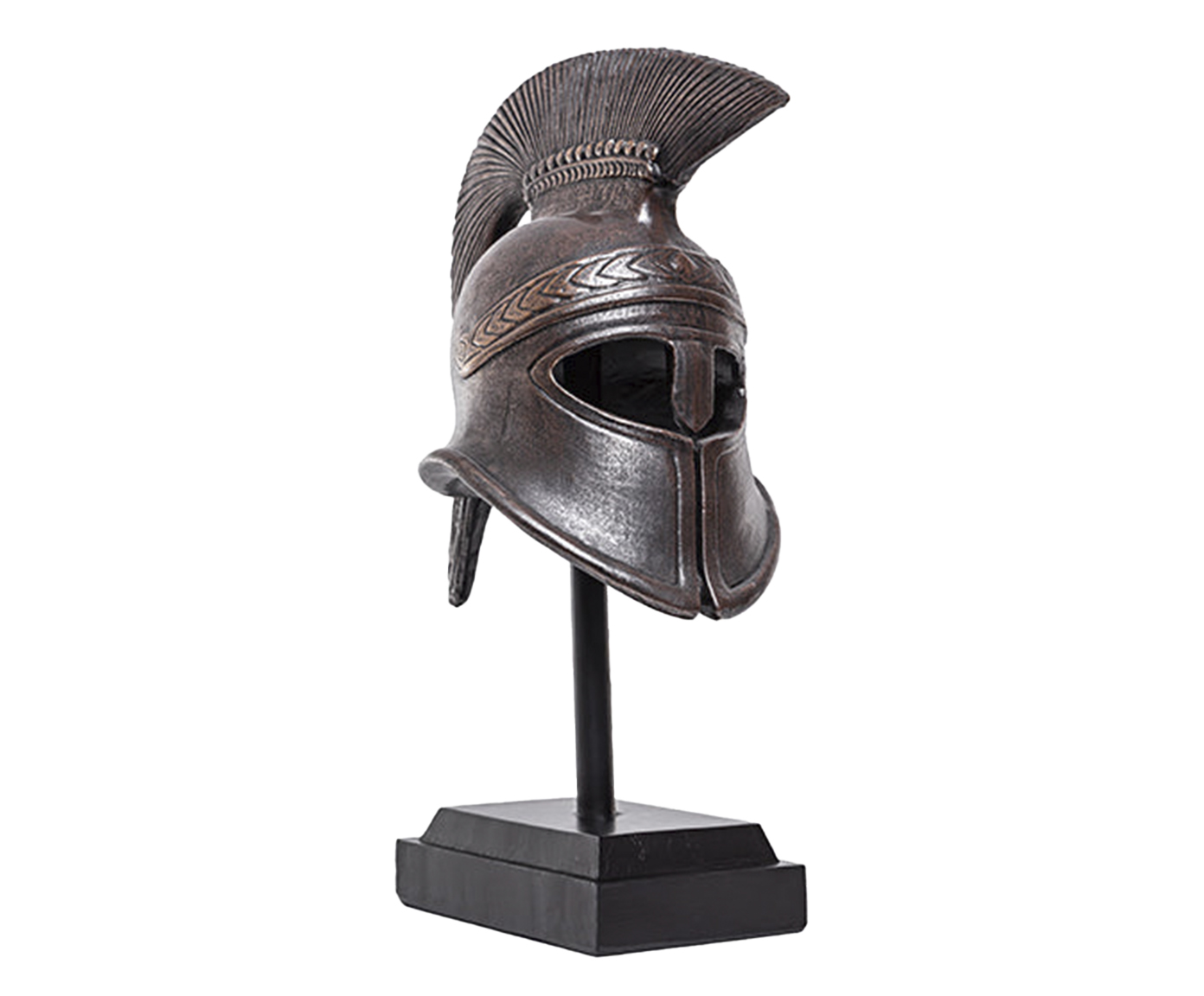 Escultura Elmo Gladiador Marrom image number 0