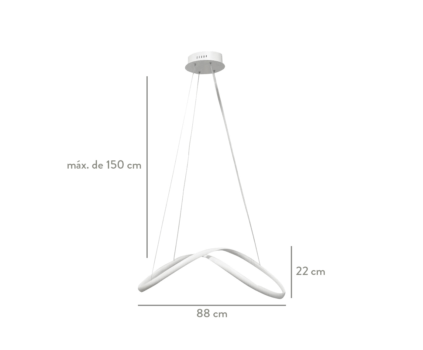 Pendente de Led 52W Zig Branco - Bivolt image number 3