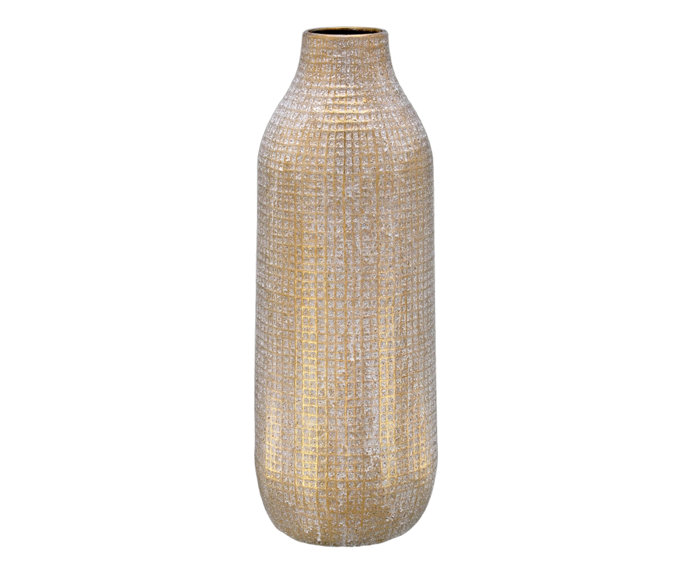 Vaso Decorativo Velon Cinza e dourado image number 0