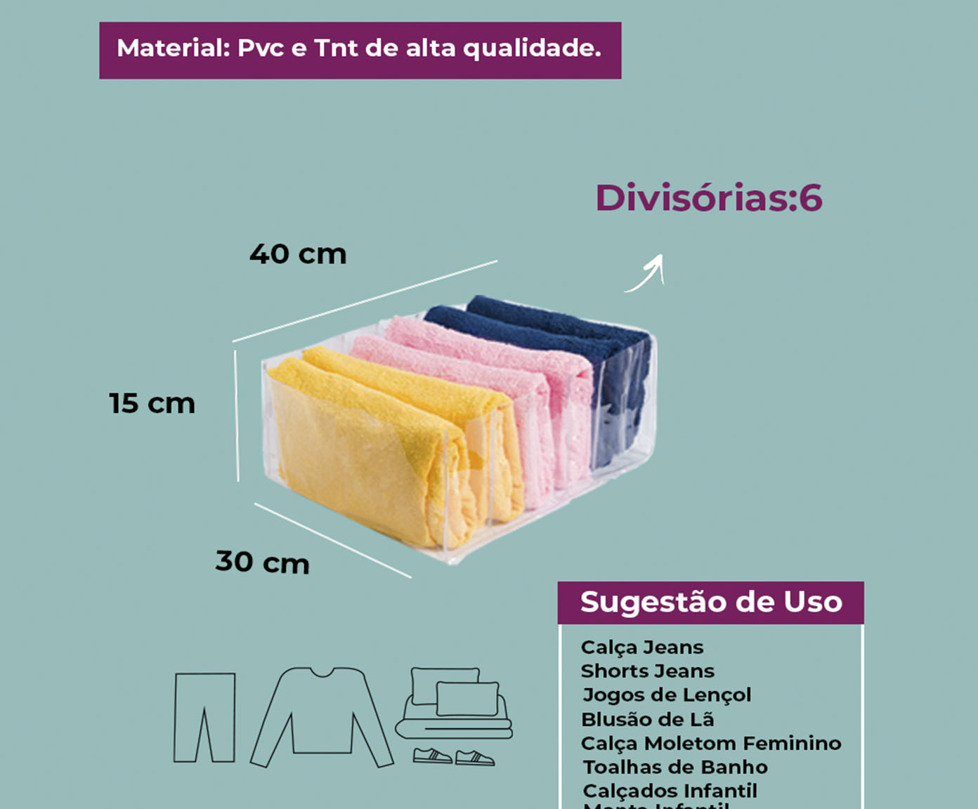 Organizador Colmeia Cristal Premium M2 - image 1