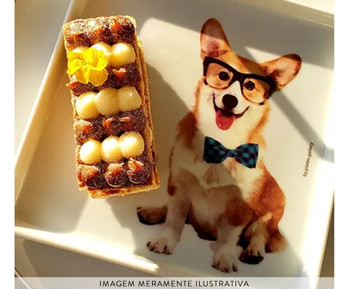 Prato de Porcelana Corgi Principe image number 2