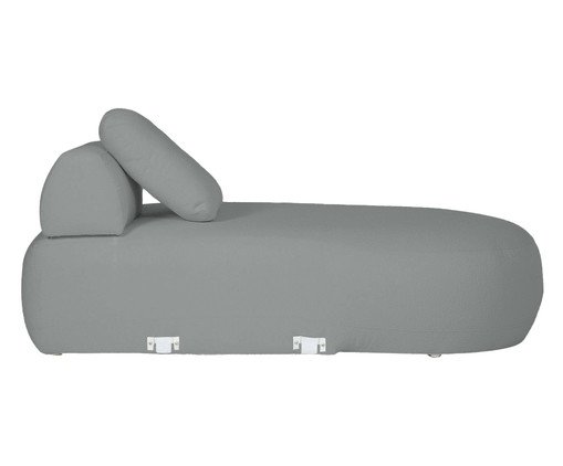 Sof&aacute; M&oacute;dulo Chaise Laguna by Elle - Boucl&ecirc; Cinza image number 4