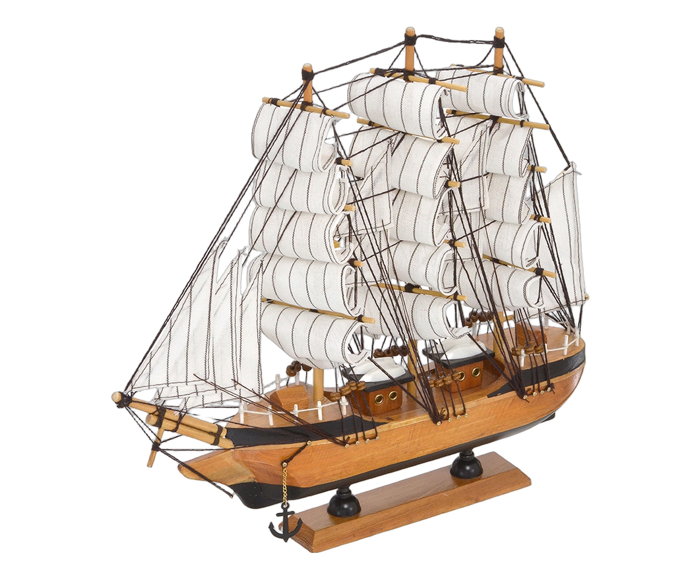 Barco Decorativo Atlon Branco e Marrom image number 0