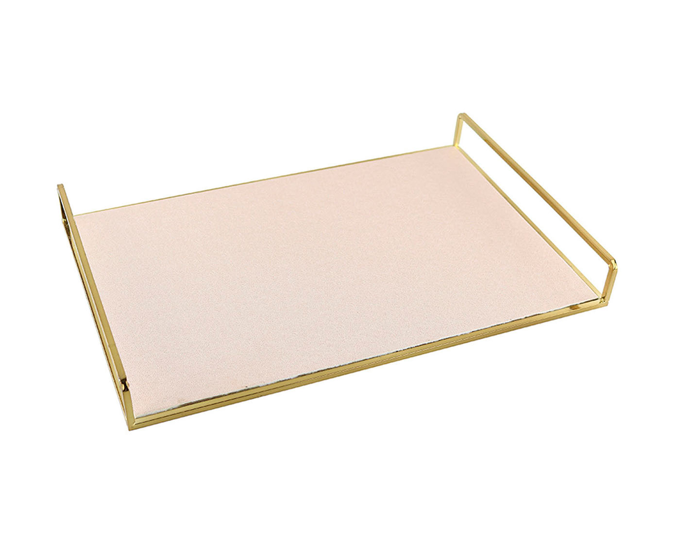 Bandeja para Servir em Metal Liam - Rosa e Dourado - image 0