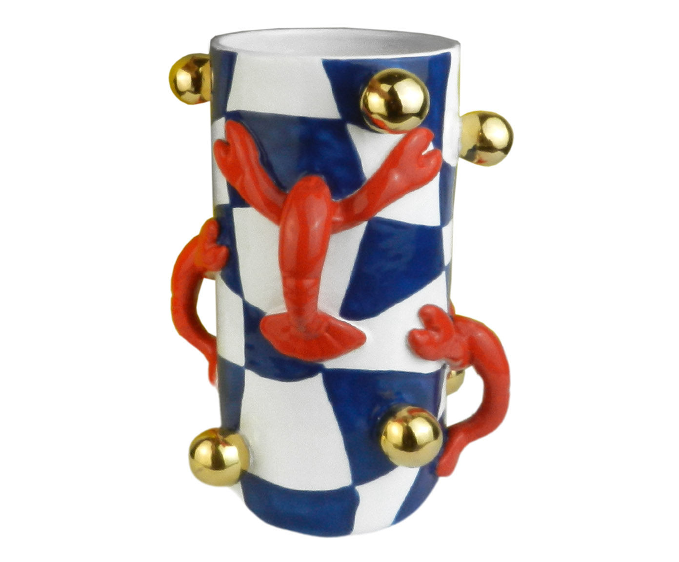 Vaso Sphere Lobster Gold Xadrez image number 0