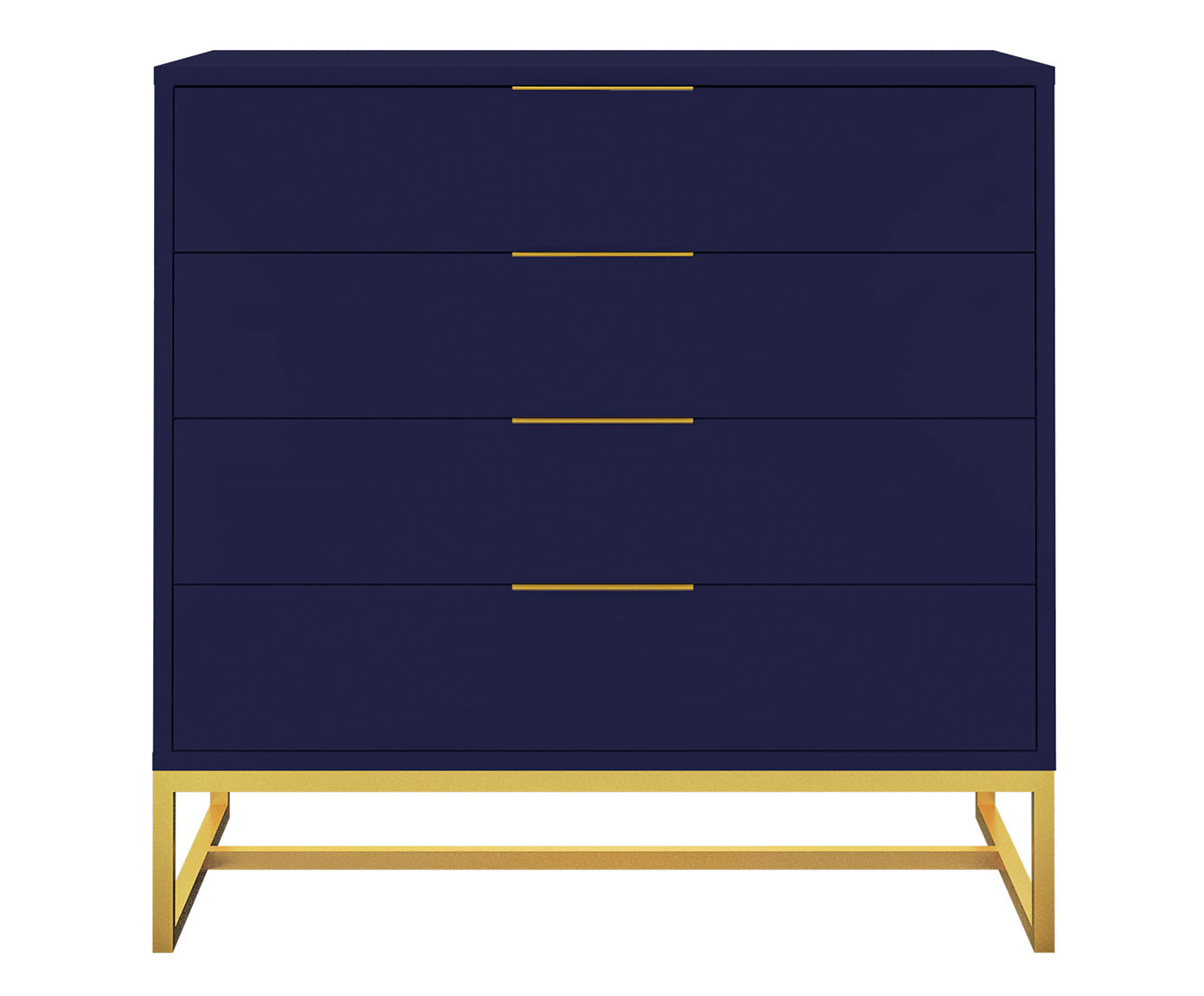 C&ocirc;moda Itzzon Azul e Dourado image number 0