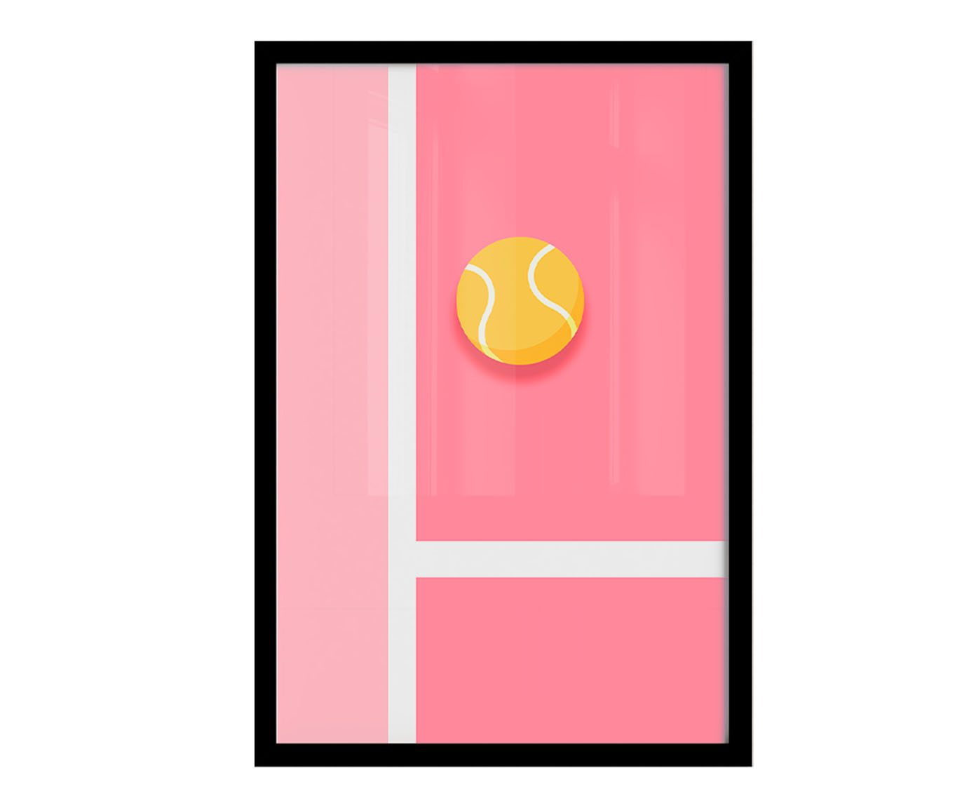 Quadro Pink Tennis com Moldura Preta image number 0
