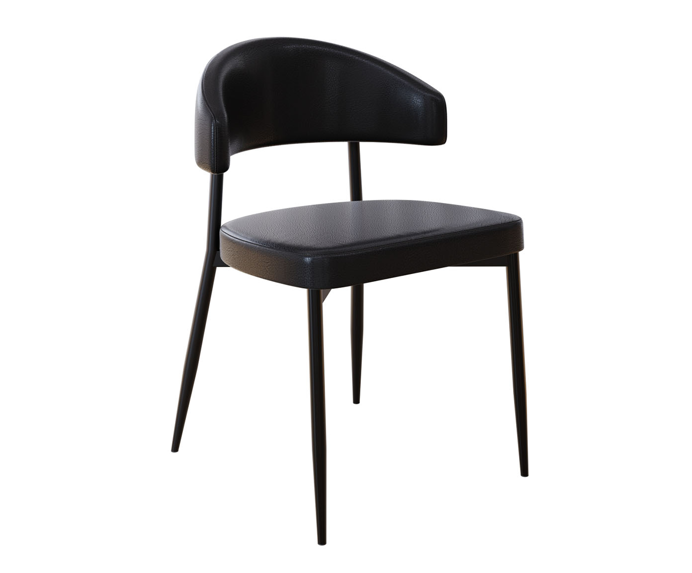 Cadeira Bless Fixa Preto Fosco - image 1