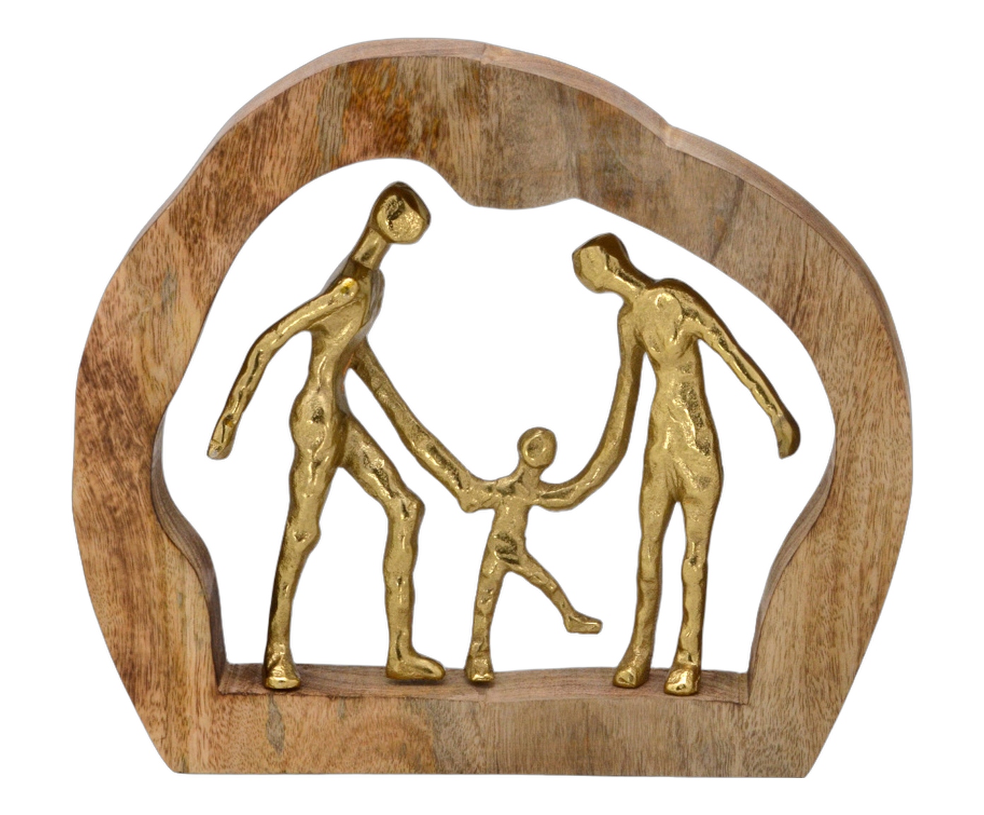 Escultura Fam&iacute;lia Sopro Dourado e Marrom image number 0