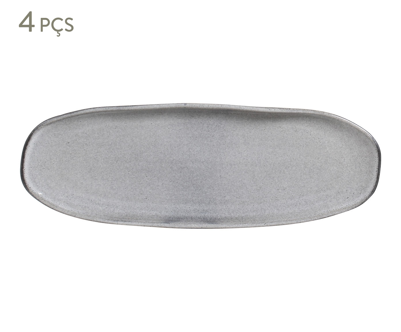 Jogo de Travessas Oval Rasa Org&acirc;nico Dust Cinza image number 0