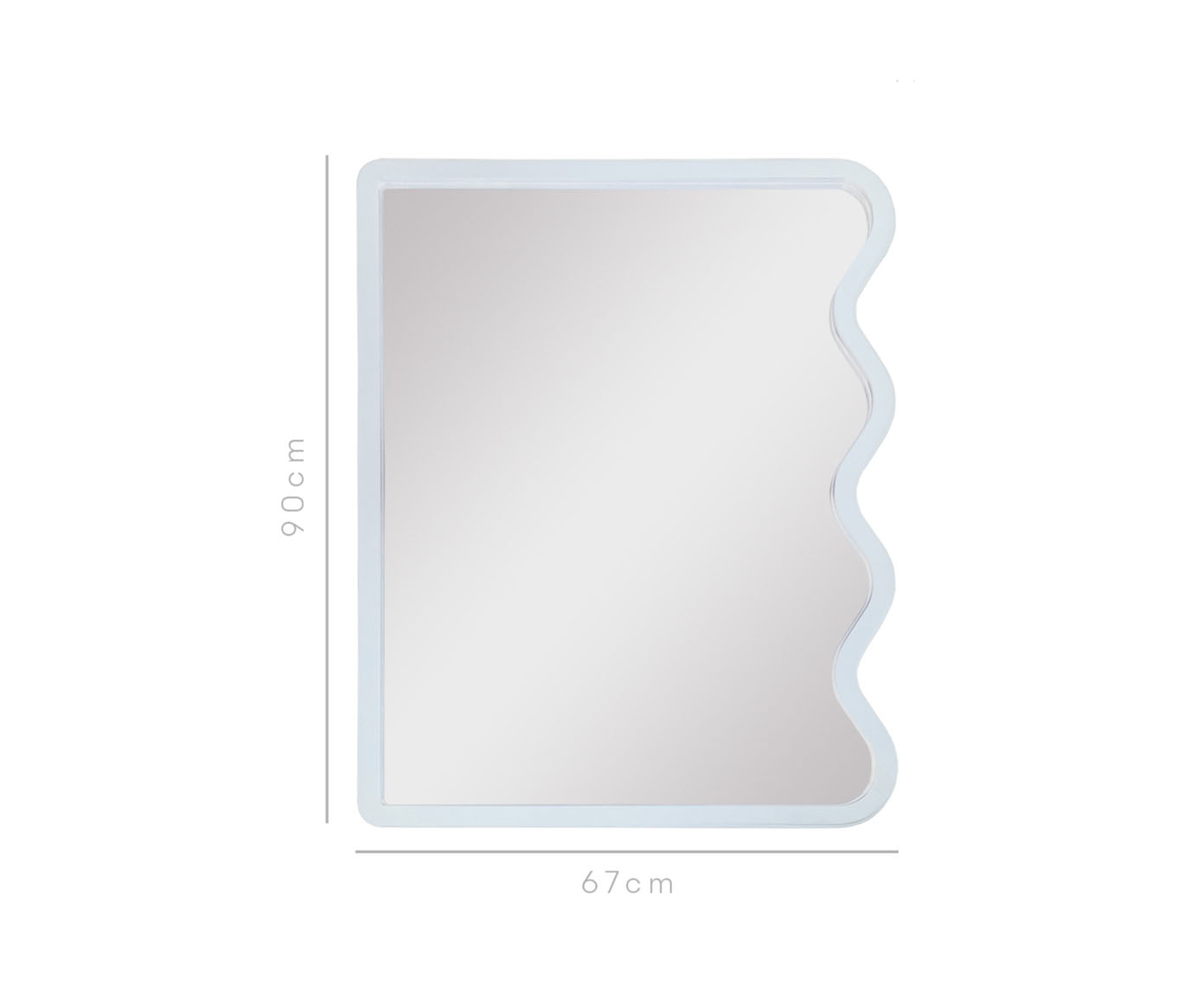 Espelho de Parede Wave Org&acirc;nico Branco image number 2