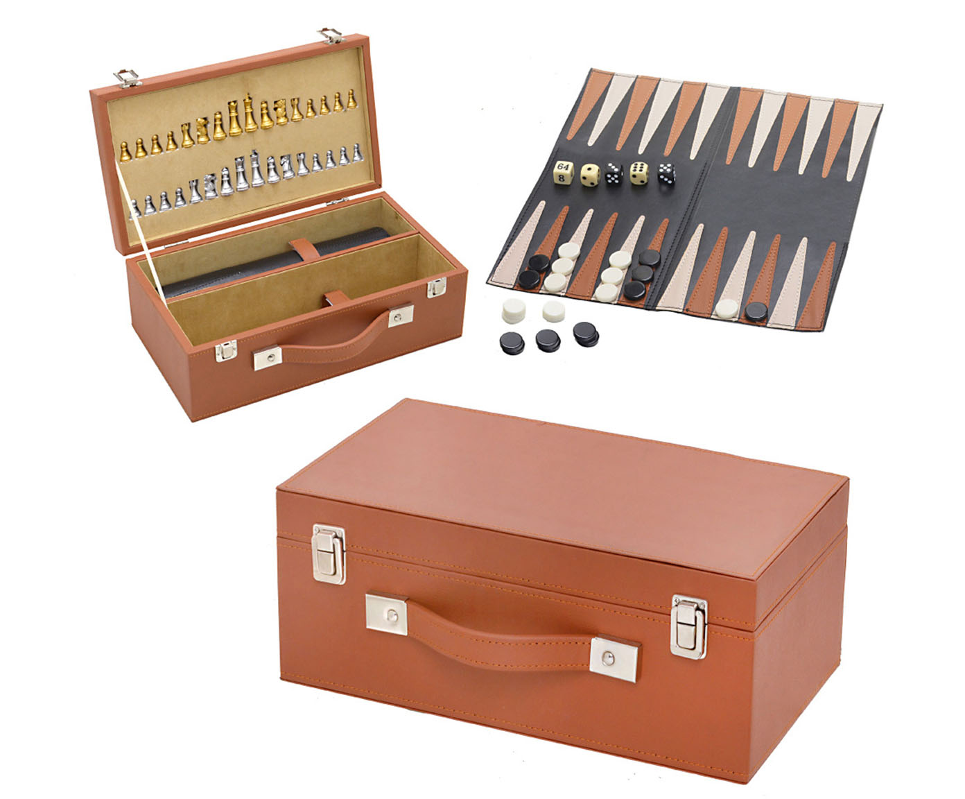 Kit Caixa Vinho com Jogo Caramelo - image 0