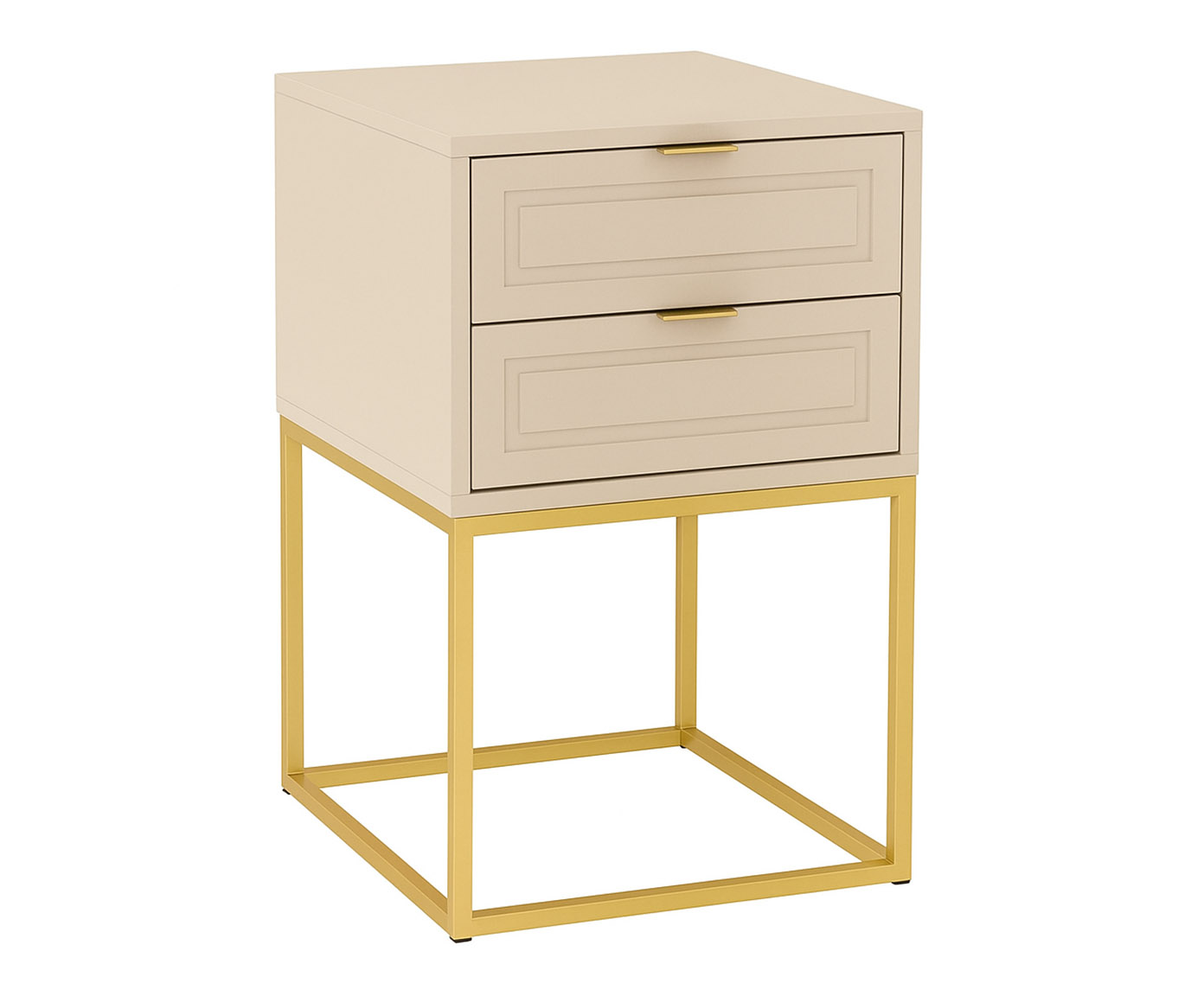 Mesa de Cabeceira Bonn Frap&ecirc; e Dourado - image 0