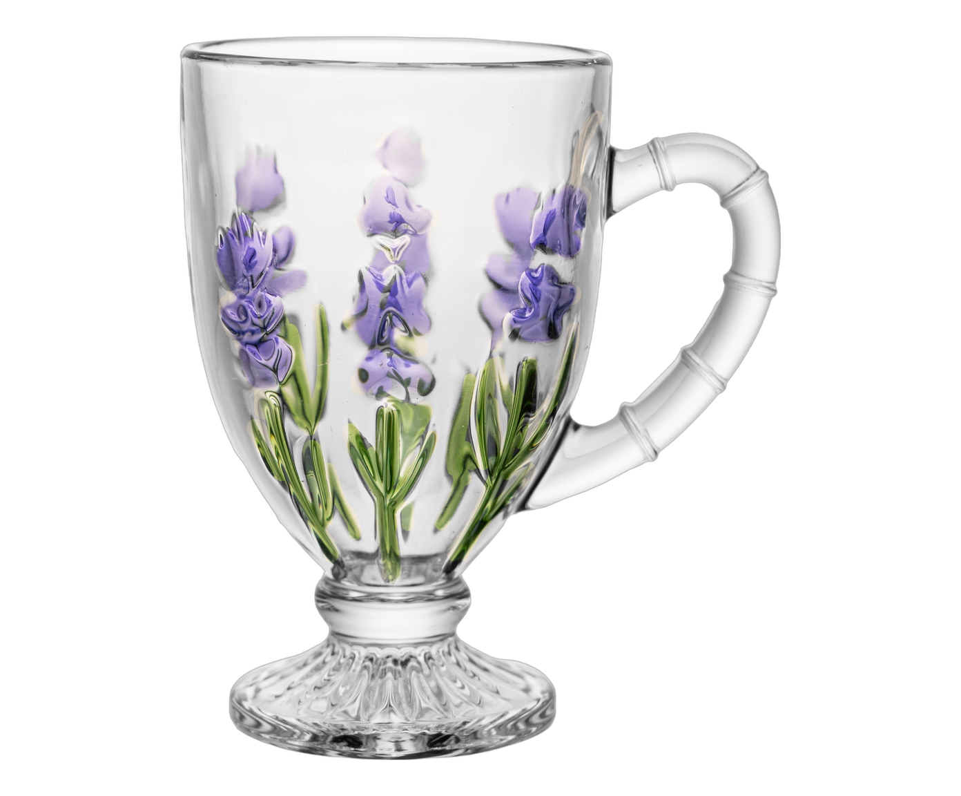 Ta&ccedil;a para Cappuccino Lavanda Hand Painting image number 0