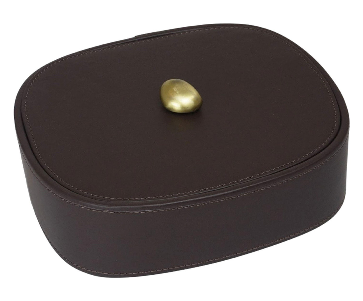 Porta-Objetos Decorativo Armaz Dourado e Marrom image number 1