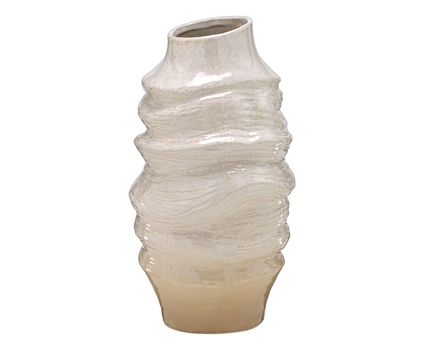 Vaso Decorativo Dorell Creme e Marrom image number 0