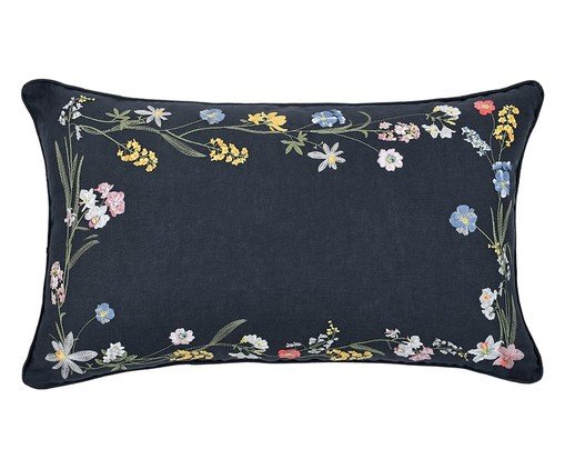 Almofada Luxus Moon Garden Azul Marinho image number 0