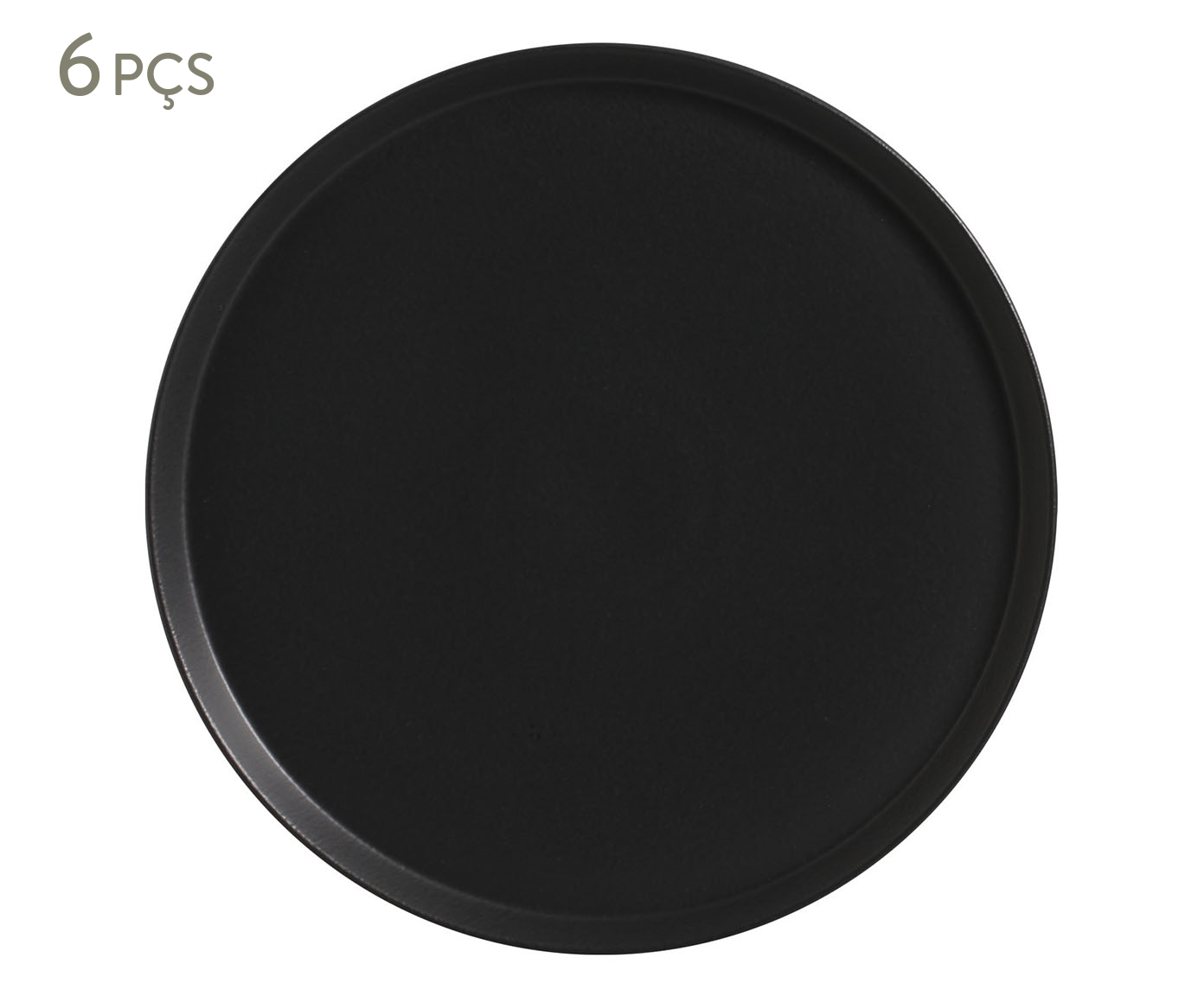 Jogo de Pratos Raso Neo Preto Matte - image 0