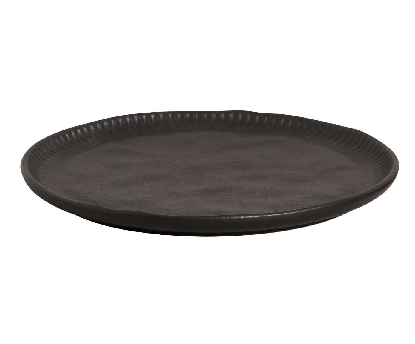 Jogo de Prato Raso Linhas Preto Matte image number 1