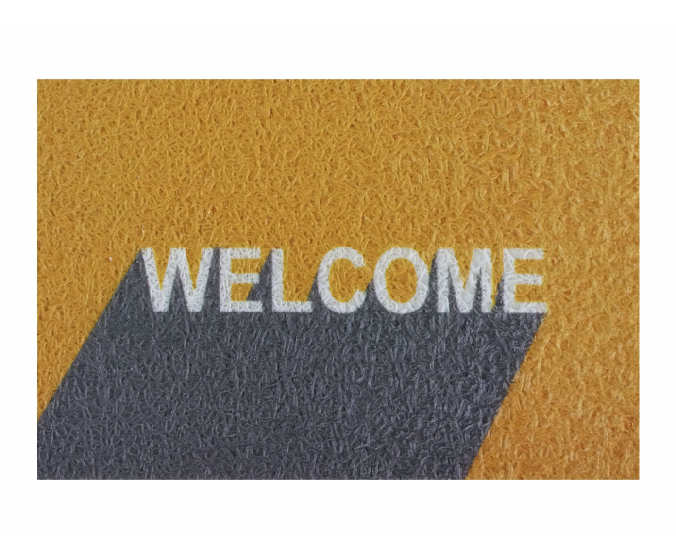 Capacho Welcome Amarelo e Cinza image number 0