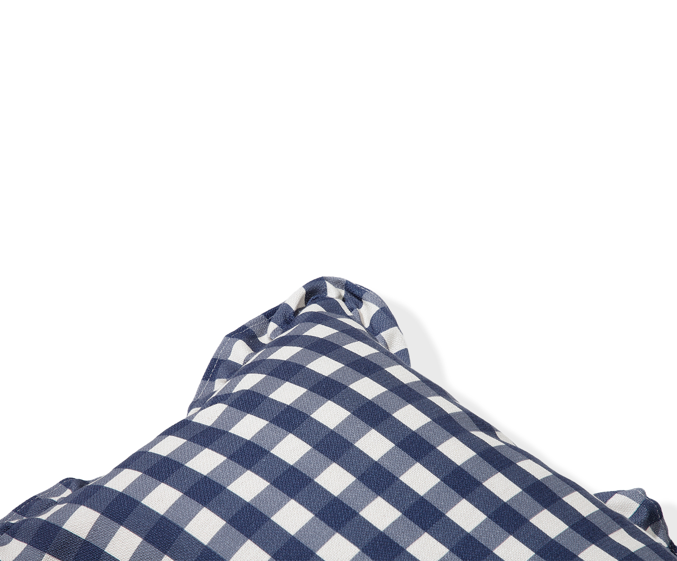 Capa de Almofada Retangular Estampada com Babados Vichy Elena Azul Marinho image number 5