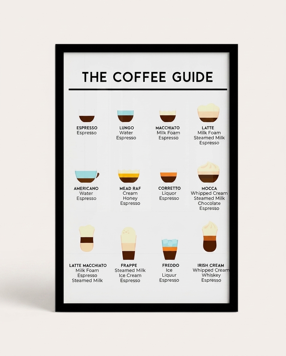 Quadro The Coffee Guide com Moldura Preta image number 2