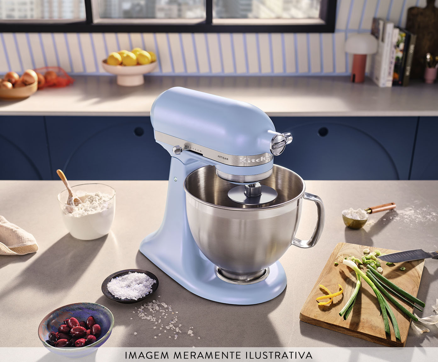 Batedeira Kitchenaid Artisan Blue Salt image number 6