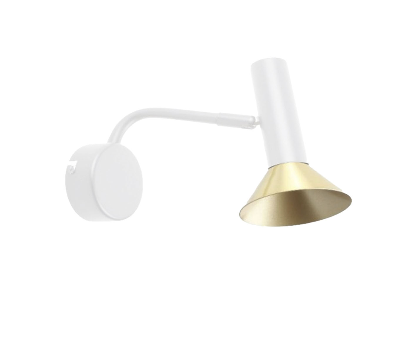 Arandela Led Zoom Branco e Dourado Escovado Bivolt image number 0