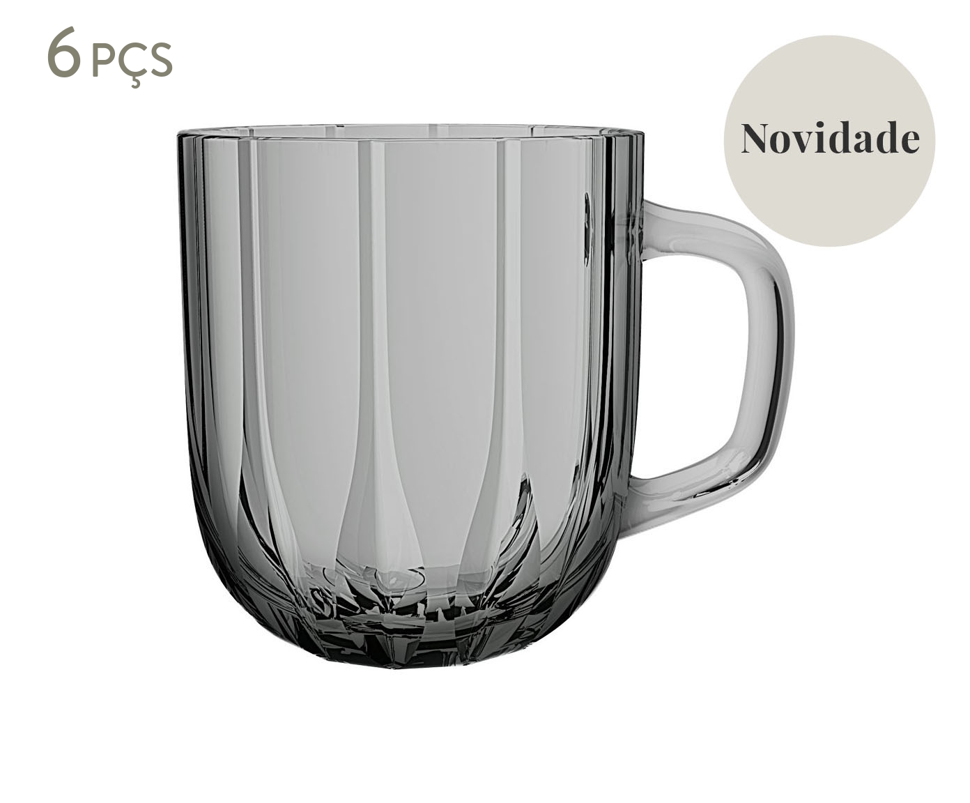 Jogo de Canecas Vittani Fum&ecirc; - image 0