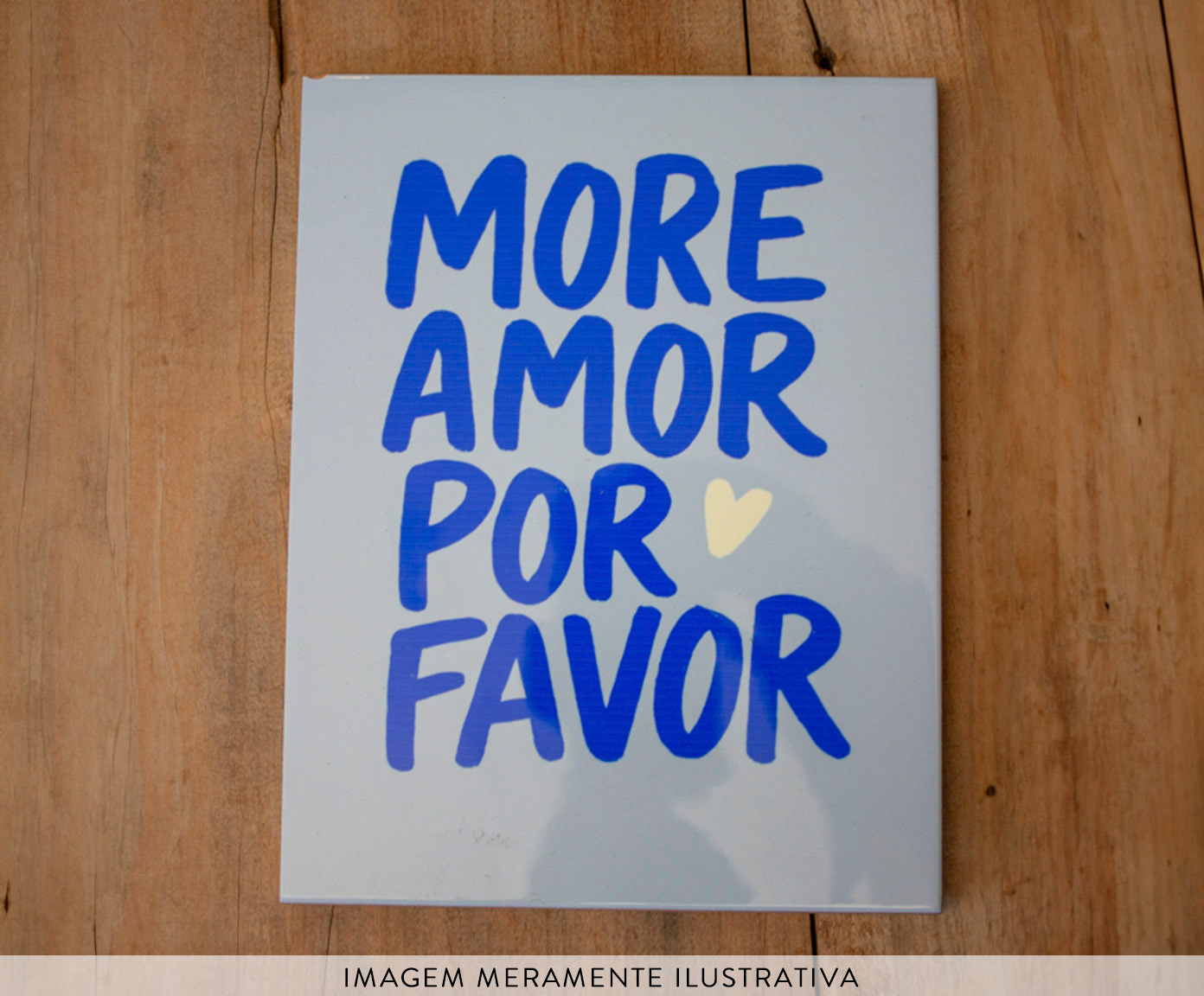 Azulejo Decorativo "More Amor Azul" image number 2