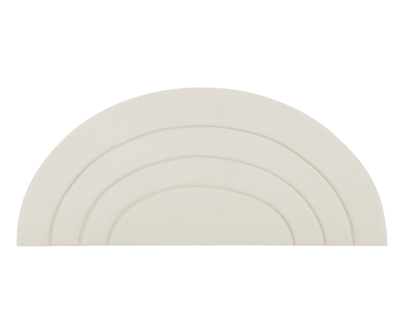 Cabeceira em Boucle Aveludado Arco Off White - image 0