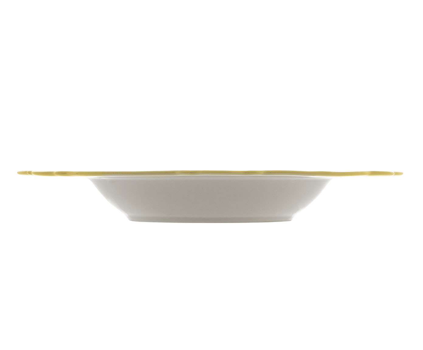 Jogo de Pratos Fundos Maldivas com Fio Dourado - image 1